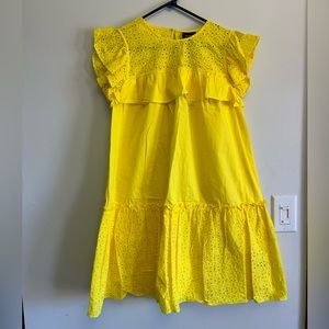 NWT Yellow Eyelet Dress Size Small
